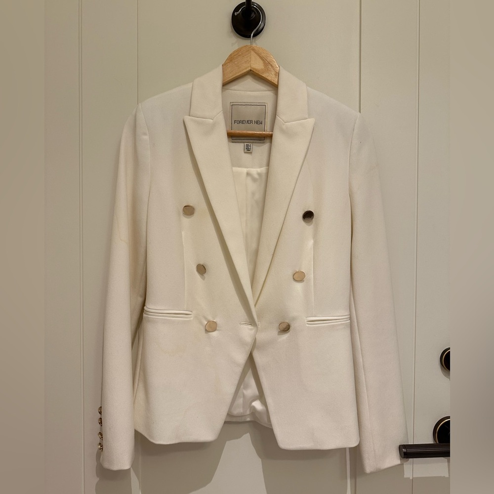 Forever New White Blazer
